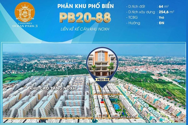 LIỀN KỀ ĐÔNG NAM 64m2 | PHỐ BIỂN 20-88