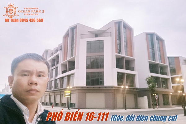 LIỀN KỀ GÓC, ĐỐI DIỆN CHUNG CƯ | PHỐ BIỂN 16-111 (2 MẶT ĐƯỜNG)