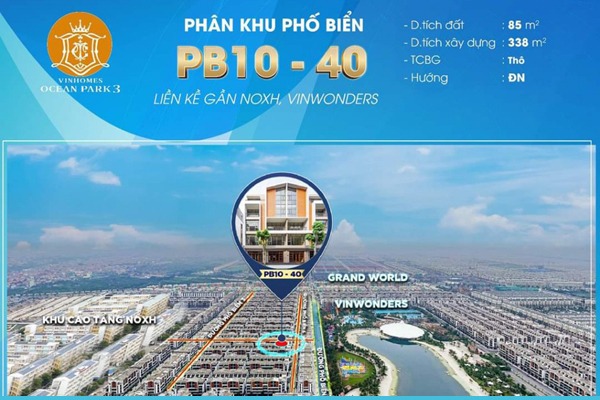 LIỀN KỀ PHỐ BIỂN 10-40 OCEAN PARK 3