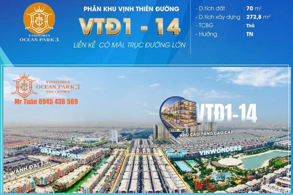 LIỀN KỀ VỊNH THIÊN ĐƯỜNG 1 / VTĐ1-14