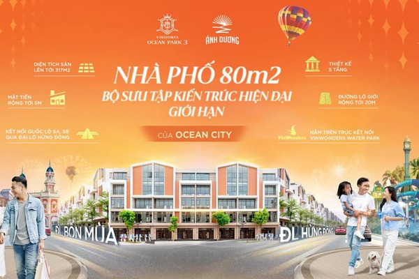 NHÀ PHỐ 80m2 OCEAN PARK 3 | ÁNH DƯƠNG 9-60