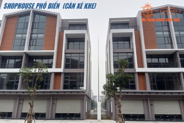 SHOPHOUSE 2 MẶT ĐƯỜNG PHỐ BIỂN 2 / PB2- 67 ( XẺ KHE)