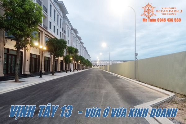 VỊNH TÂY 13-01 SHOPHOUSE GÓC 122,5 m2, ĐỐI DIỆN TRƯỜNG HỌC