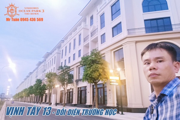 VỊNH TÂY 13-44 SHOPHOUSE GÓC 137,5 m2, ĐỐI DIỆN TRƯỜNG HỌC