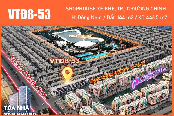 VTĐ8-53 SHOPHOUSE XẺ KHE, SỔ ĐỎ LÂU DÀI